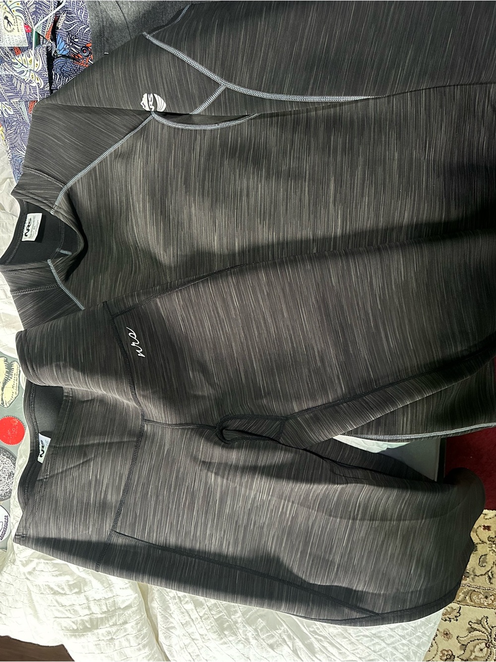 NRS Men's Black Rash Guard UPF Swim Top and bottoms